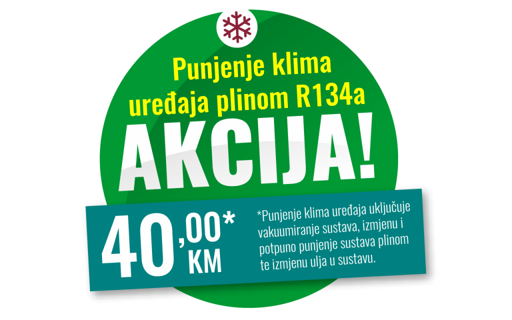 AKCIJA servis i punjenje klima uređaja uživajte u vožnji na optimalnoj temperaturi i bez